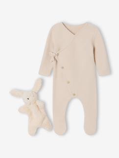 Baby-Set-Baby Geschenk-Set: Overall, Mütze & Plüschhase
