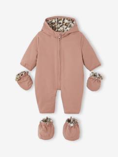 Baby-Mantel, Overall, Ausfahrsack-Baby Winter-Overall in Leo-Optik mit Recycling-Wattierung