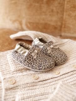 Chaussures-Chaussures bébé 17-26-Chaussons-Chaussons élastiqués en cuir souple bébé