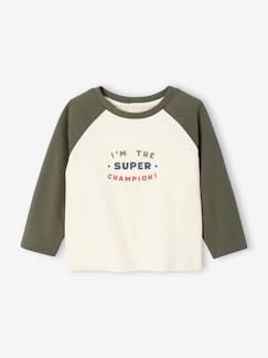 Bébé-T-shirt bébé manches longues avec imprimé placé devant