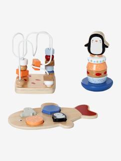 Jouet-Coffret 3 jeux d'éveil BANQUISE en bois FSC®