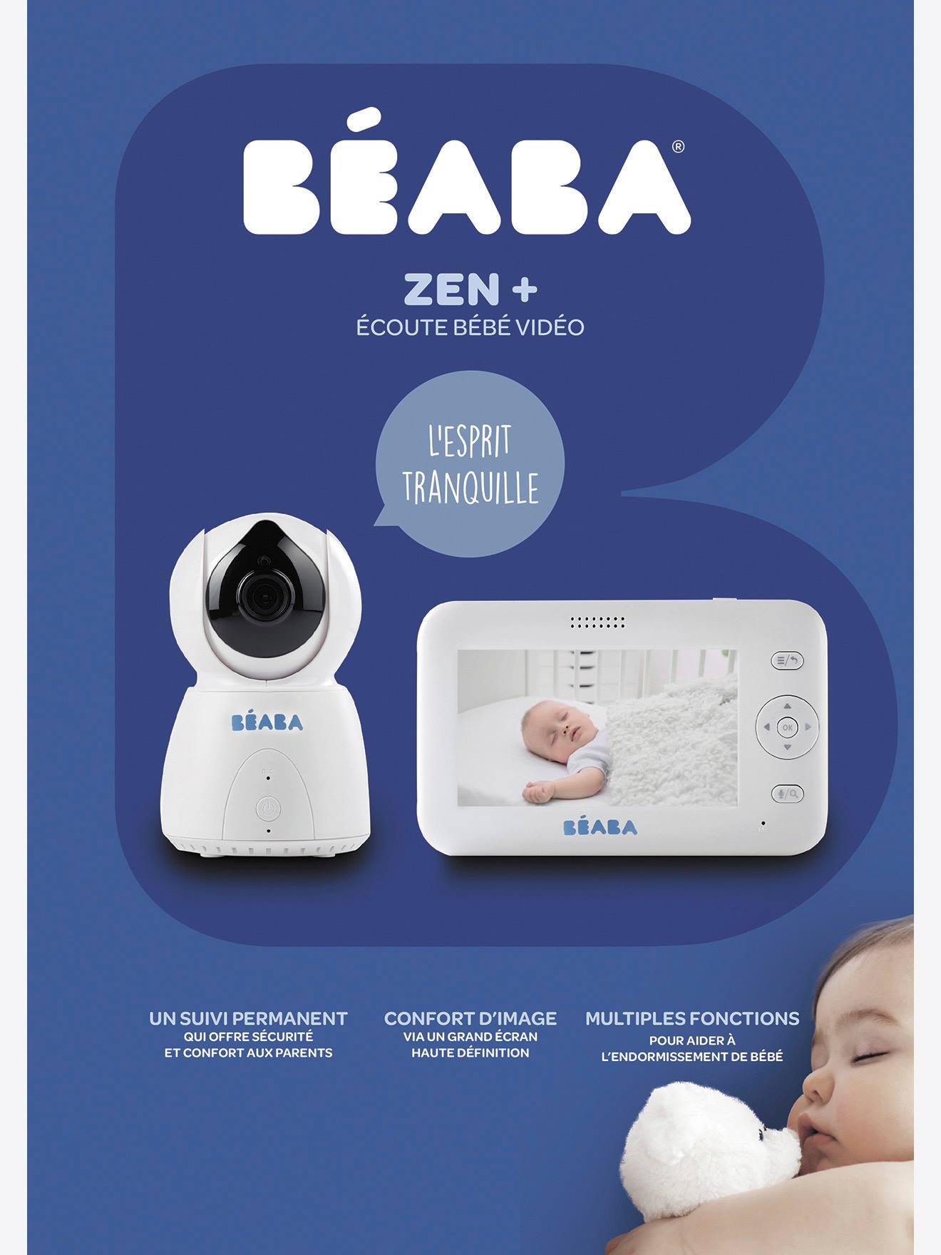 Ecoute-bébé vidéo Zen+ BEABA - blanc, Puériculture