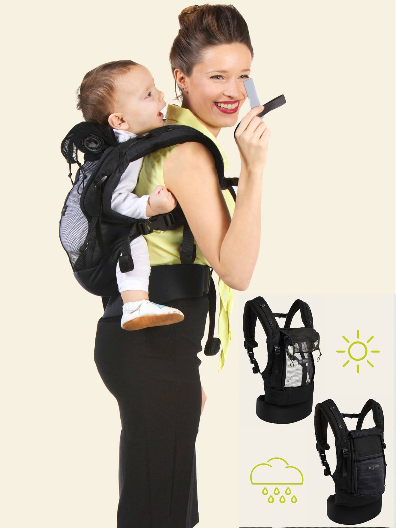 Porte-bébé PhysioCarrier + pack accessoires Tout éléphant LOVE