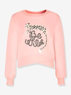 Sweat-shirt Happy Girls filles motif léopard avec écriture
