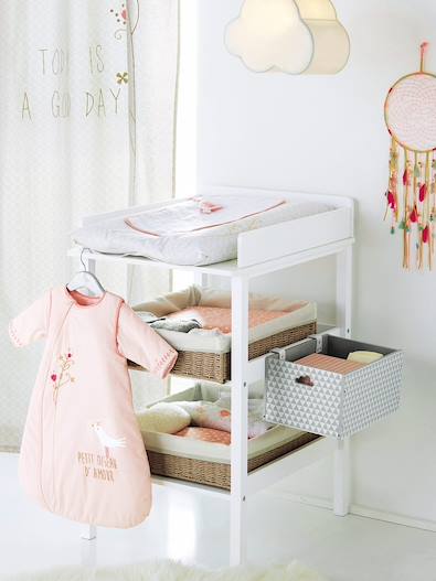 2er-Set Aufbewahrungskörbe für Wickeltisch, Möbel & Aufbewahrung