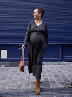 Robe longue grossesse et allaitement motif zébré
