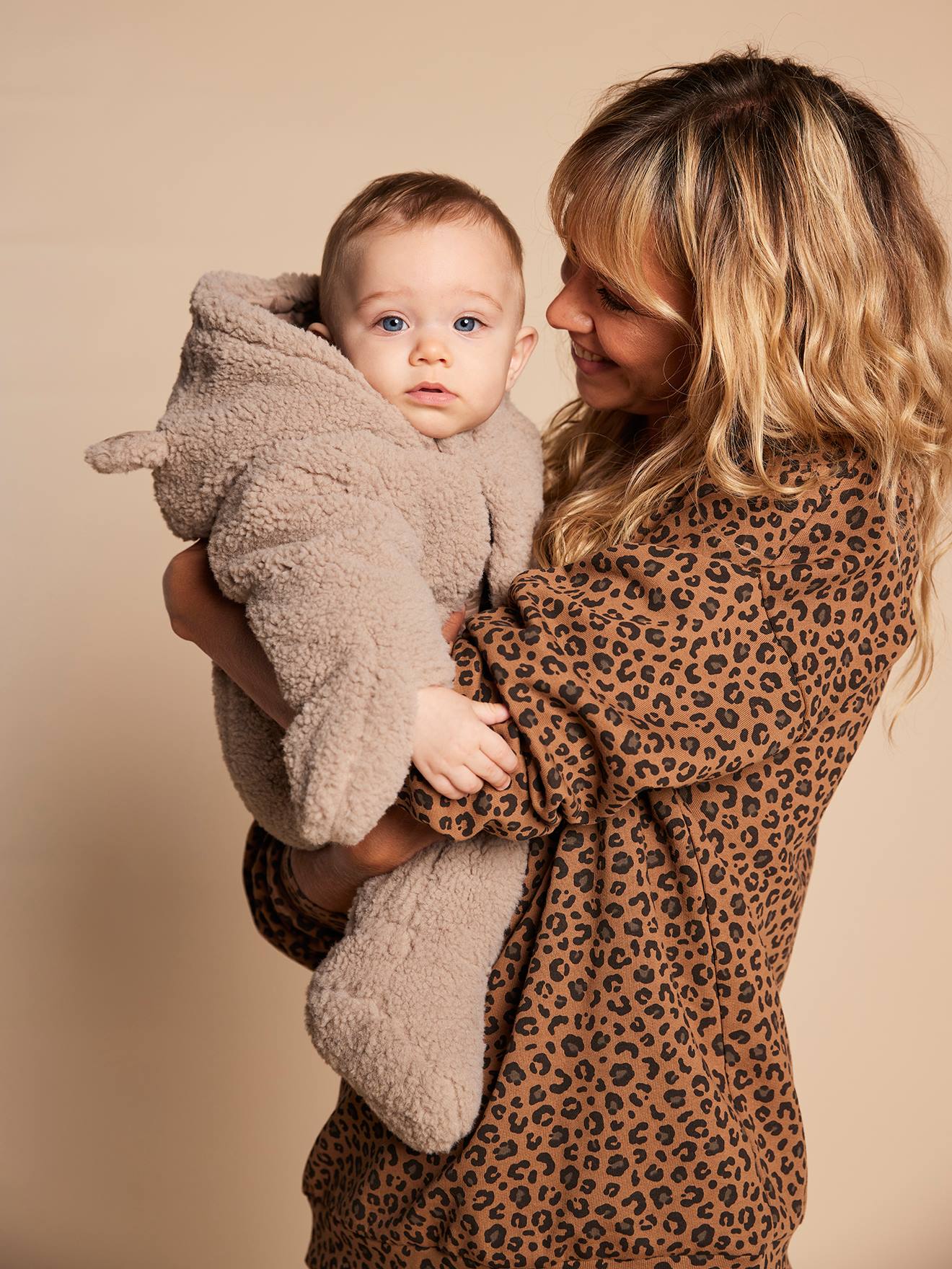 VERTBAUDET Combi-pilote Naissance Doublée Imitation Fourrure Léopard