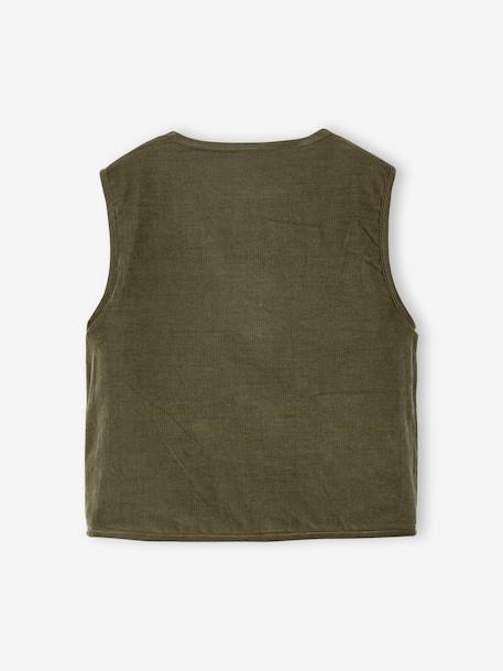 Gilet mixte sans manches réversible capsule famille écru 