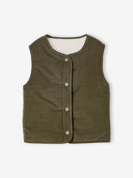 Gilet mixte sans manches réversible capsule famille écru 