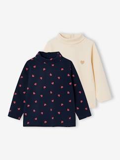 Bébé-T-shirt, sous-pull-Sous-pull-Lot de 2 t-shirts col roulé bébé