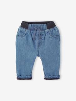 Bébé-Jean bébé doublé avec taille élastiquée