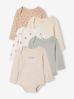 Baby-Body-Bio-Kollektion: 5er-Pack mitwachsende Baby Wickelbodys, Langarm
