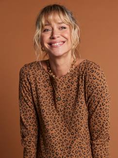 Umstandsmode-Bio-Kollektion: Umstandsshirt mit Leoprint ENVIE DE FRAISE