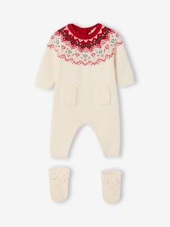 Baby-Set-Baby Strick-Set: Strampler & Schühchen