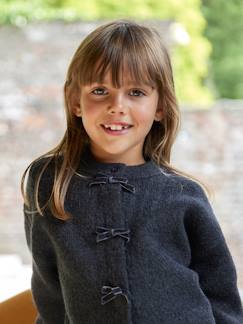 Mädchen-Pullover, Strickjacke, Sweatshirt-Strickjacke Mädchen mit Samtschleifen