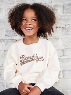 Mädchen-Pullover, Strickjacke, Sweatshirt-Mädchen-Sweatshirt mit Brooklyn-Print und Zebramuster