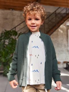 Junge-Pullover, Strickjacke, Sweatshirt-Strickjacke mit Stehkragen für Jungen