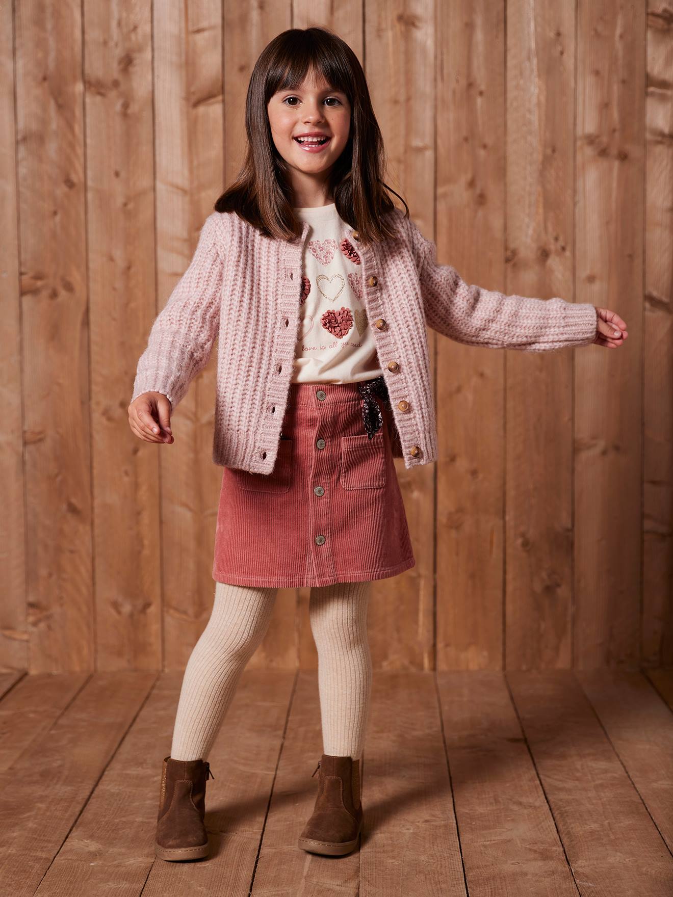 Gilet Cocooning Nuit Fille VERTBAUDET - Sherpa Avec Capuche Et Coeur Lurex - 13