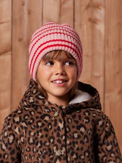 Mädchen-Accessoires-Set aus Mütze, Rundschal & Handschuhe gestreift, Mädchen
