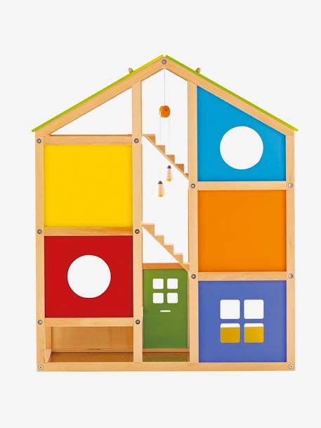 Maison de poupée meublée et décorée Multicolore 