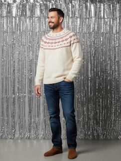Vêtements de grossesse-Pull jacquard homme capsule famille