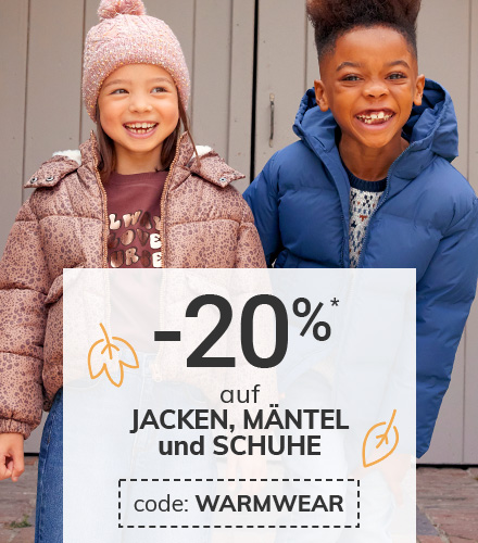 -20%* auf JACKEN, MÄNTEL und SCHUHE