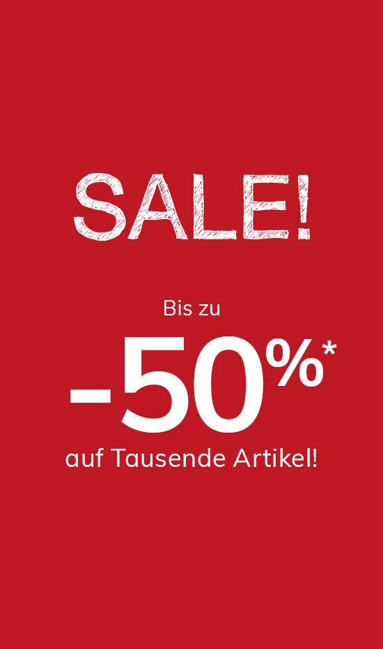 Bis zu -50% auf Tausende Artikel!